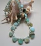 Designer Amazonite & Shell Pearl Necklace One Off - Image 8