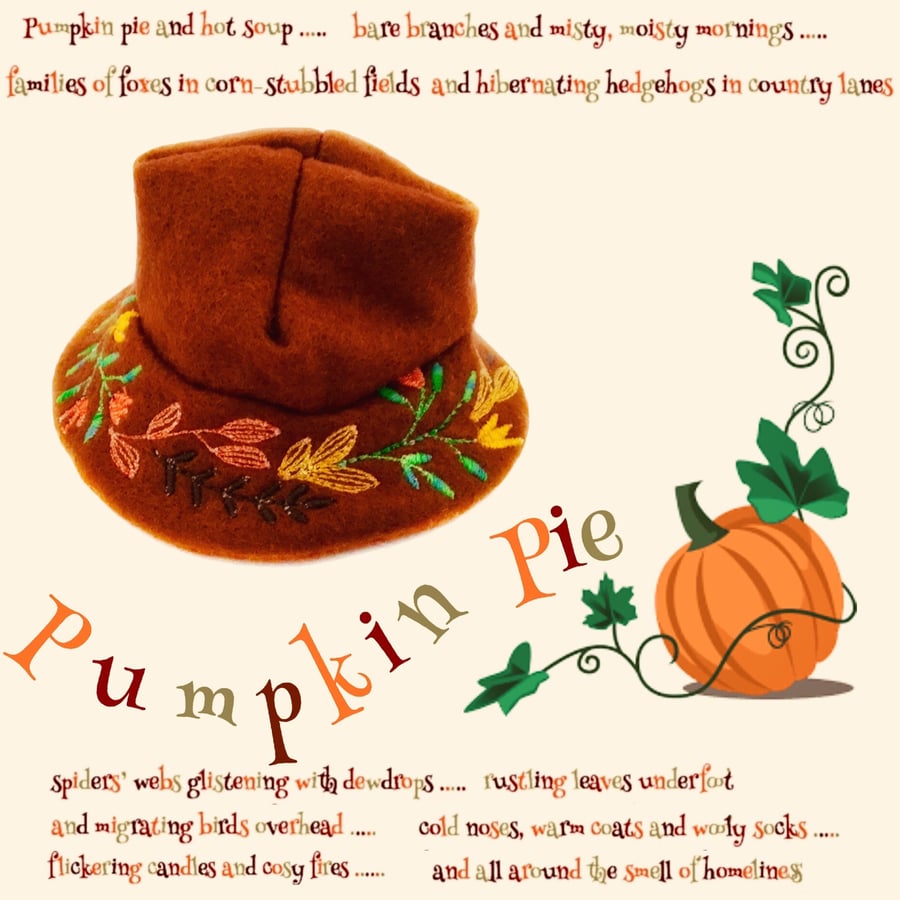 Autumn Embroidered Felt Hat