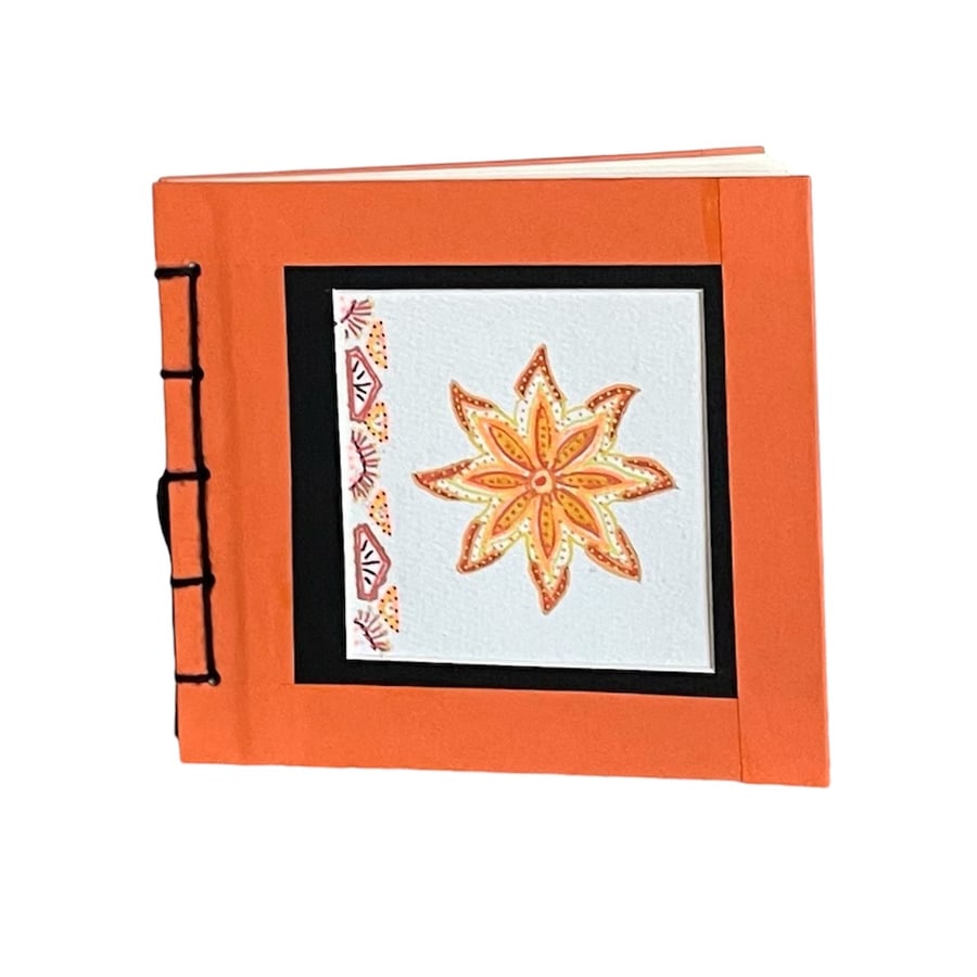 Handmade Notebook with hand painted cover design