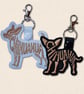Chihuahua Dog Keyring - Dog Silhouette Word Art Accessory