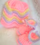 Baby Girl's 4 Piece Knitted Dress Set, Prem Sizes Available, Custom Make - Image 7