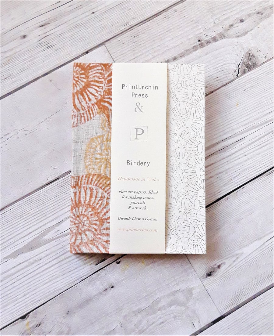 A6 Fossil Print Sketchbook or Journal