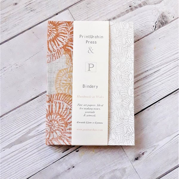 A6 Fossil Print Sketchbook or Journal