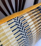 Rosanna cushion: Golden & Midnight Blue. Handwoven in Wales - Image 8