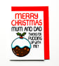 Funny Christmas Card For Mum, Mum Xmas Pudding Joke Card From Daughter, Son - Image 5