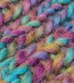 Hand Knitted pure wool chunky Headband M multi green - Image 5