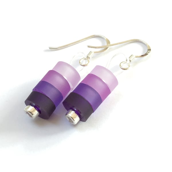 Purple Mosaic Earrings