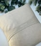 Square Cushion in a Floral Pink & Beige cotton & linen fabric - Home Decor - Image 5