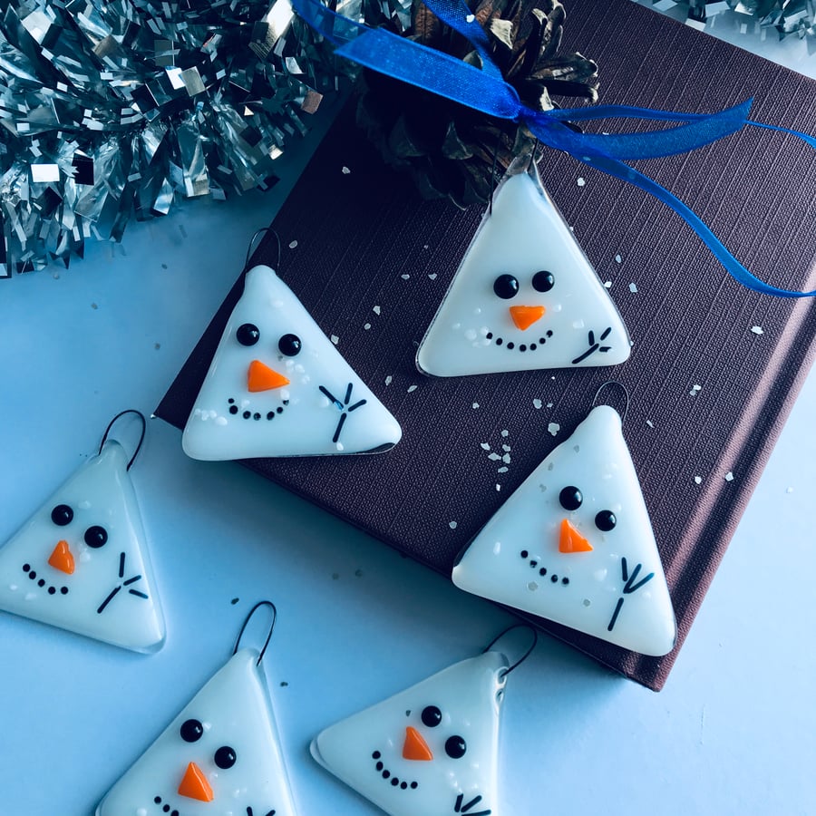 Snowmen Christmas decorations set of three