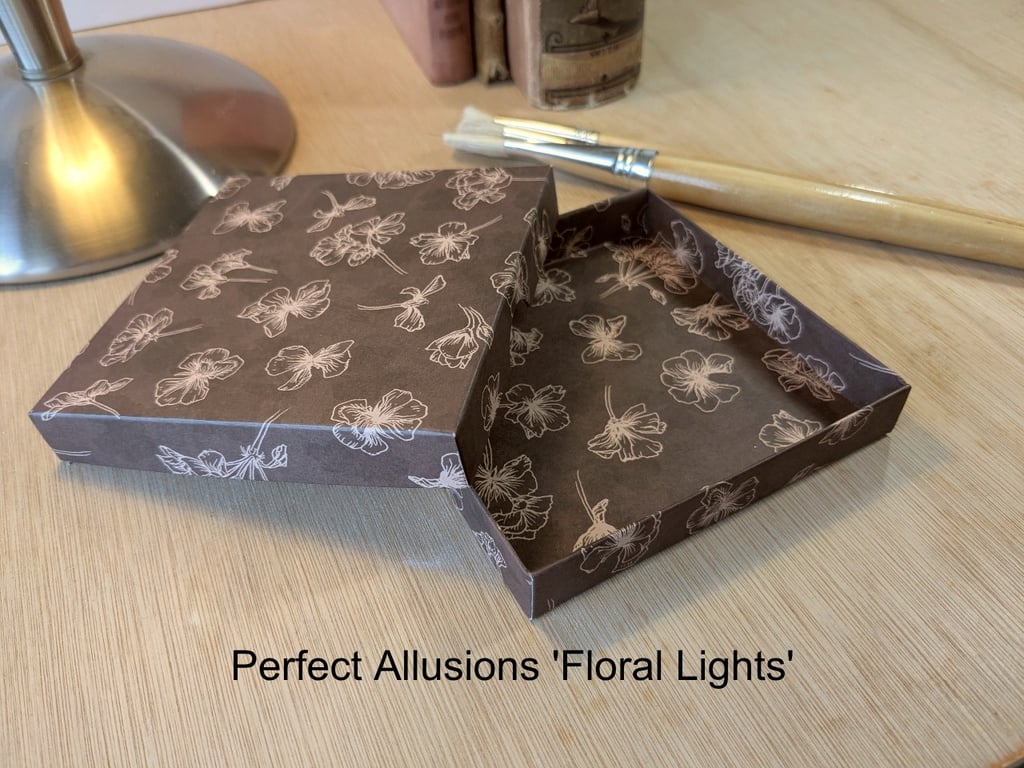 A handmade, ultra-thin gift box - 'Floral Lights'