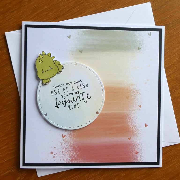 Dinosaur Card - Birthday, Anniversary, Valentines Day