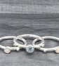Aquamarine Opal silver stack ring, Opal stack ring, raindrops stack ring, - Image 2