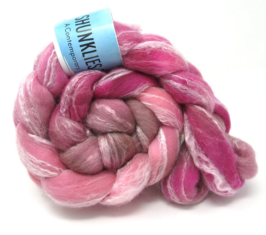 Cherry Cola Hand Dyed Merino Wool & Bamboo Combed Top 100g CC07