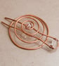 Copper Spiral bun cage ,hair bun holder,hair bun ,hair slide, copper bun holder - Image 5