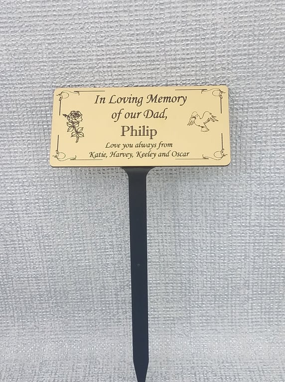 Custom Engraved Memorial Grave Marker-Tree Marker-Grave Plaque-Memorial Ornament
