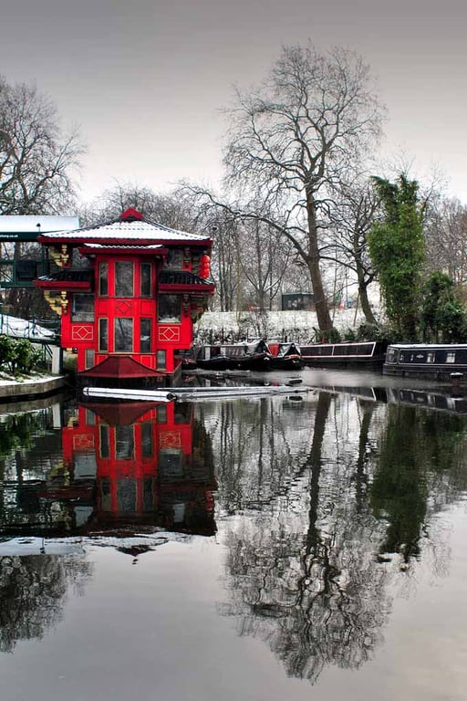 Narrow Boats Regent's Canal London Photograph Print
