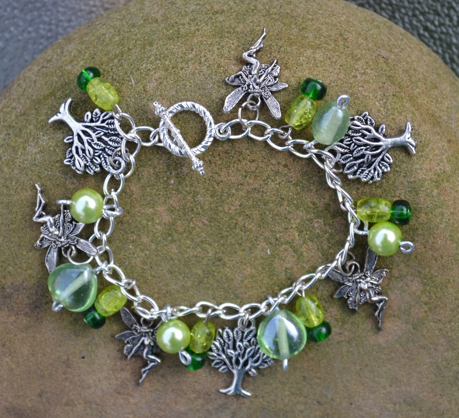 Fairies in the Forest charm bracelet