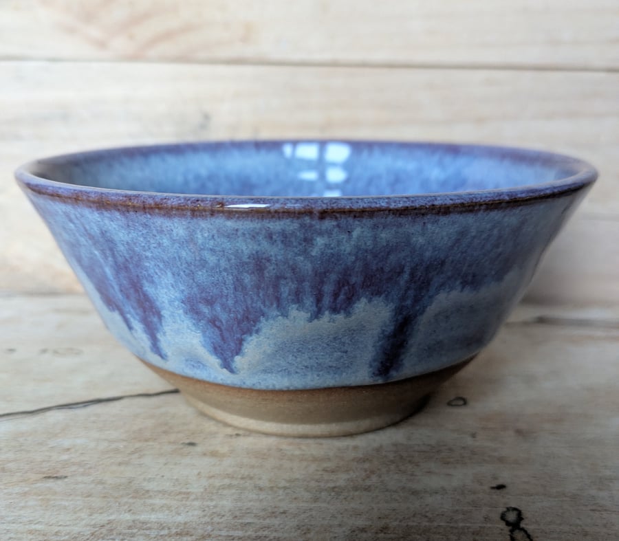 Wavy purple medium bowl (straighter sides)