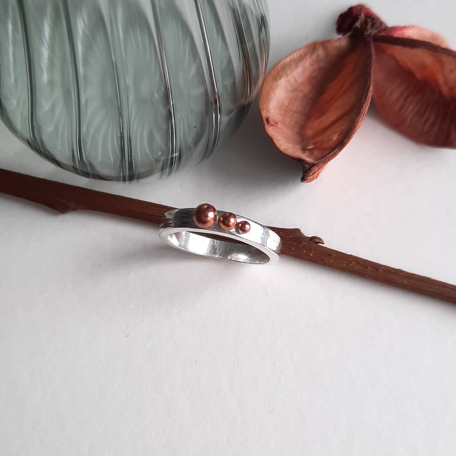 Sterling Silver And Copper Ring