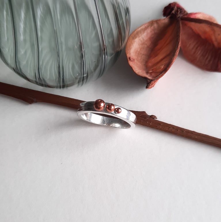 Sterling Silver And Copper Ring