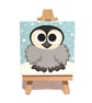 Sold Cute Baby Penguin Mini Painting - Image 3