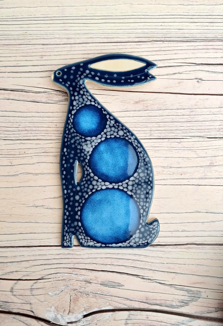 Hare ceramic wall decoration 