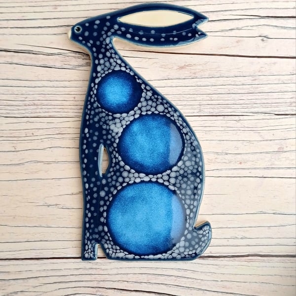 Hare ceramic wall decoration 