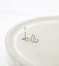 Titanium heart stud earrings - Delicate hypoallergenic earrings - Boho - Image 4