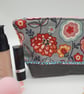 Bright floral makeup bag,  boxed grey denim bottom with sequins - Image 9