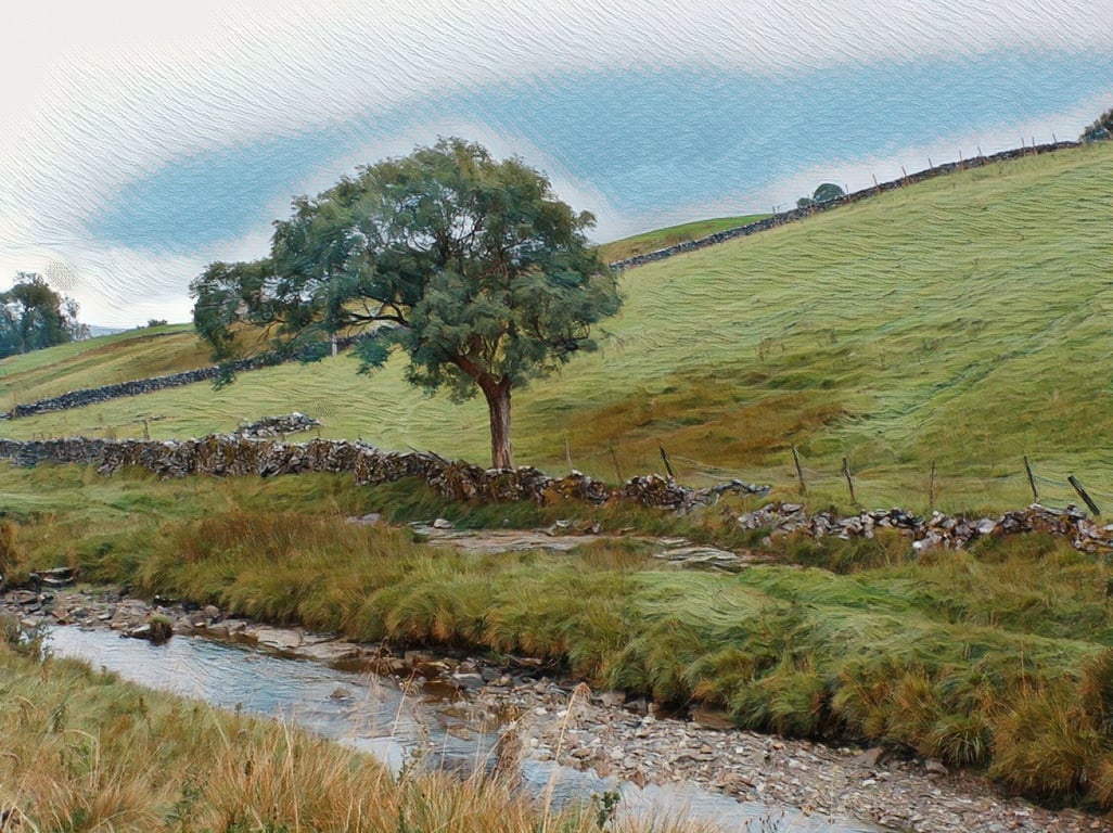 A5 Blank Greeting Card Yorkshire Dales 