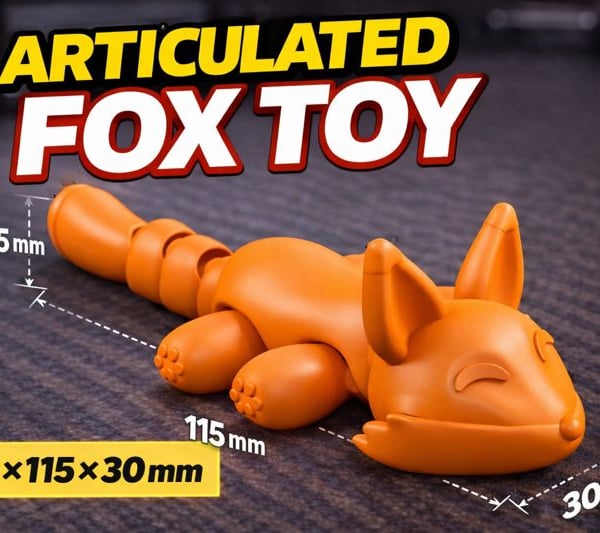 Articulated Fox Toy - 45 - 115 - 30mm