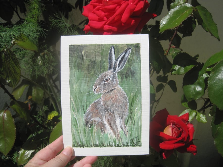 Hare Painting Original Acrylic Artwork