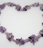 Lavender Amethyst Rectangles and Nuggets Endless Necklace 24 Inch - Image 4