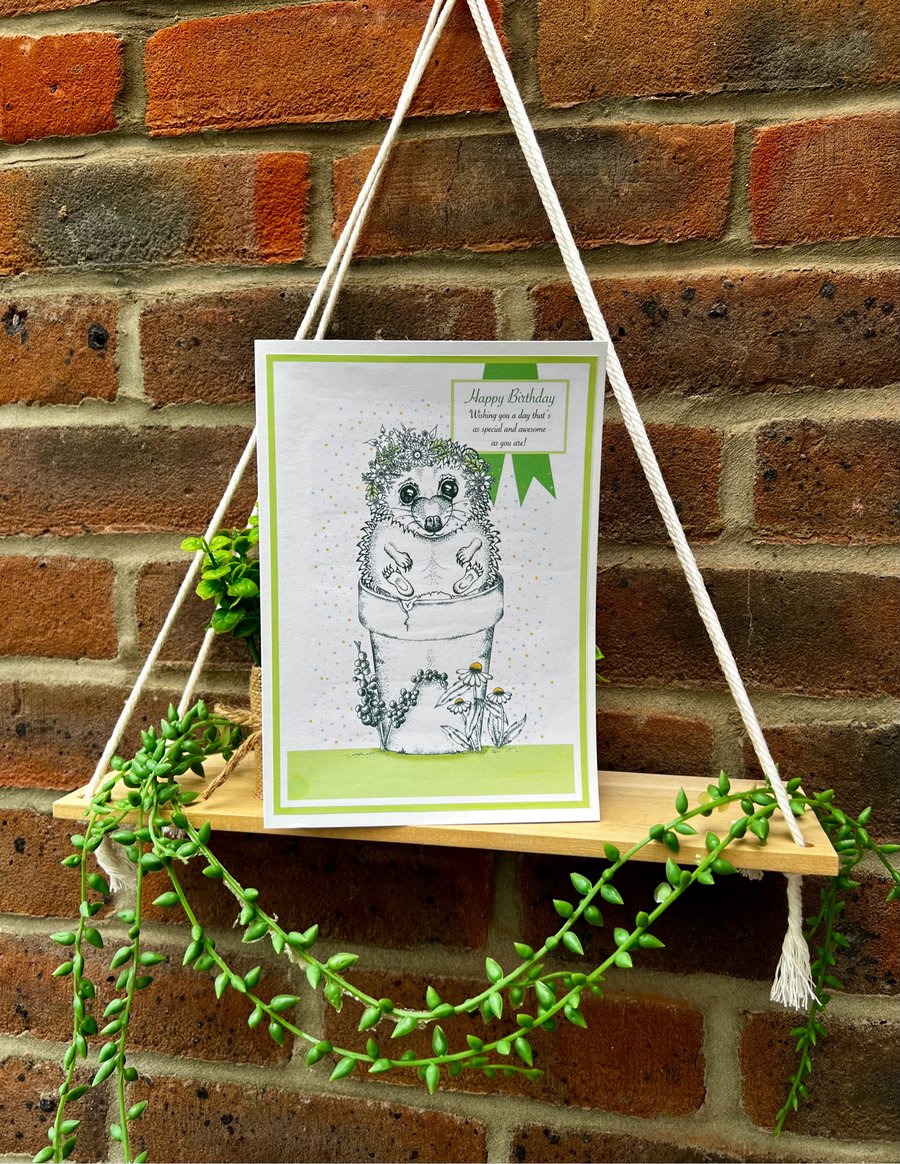 Birthday card - ‘Hedgehog’