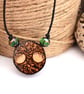 Miniature tree of life pyrography pendant. Rustic branch slice necklace.  - Image 4