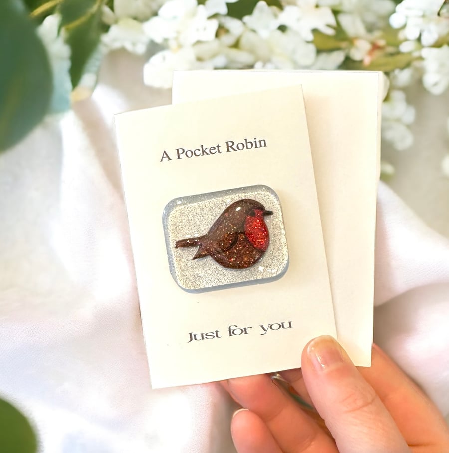 Pocket Robin gift, pocket gift, pocket Robin, token gift, Robin gift, grief gift