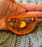 Semi Circle Wool & Silk Brooch - Image 4