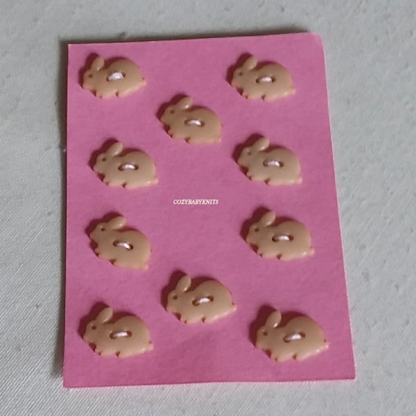 Beige rabbit buttons