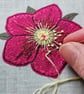 Hellebore mini hoop, handmade embroidered hanging decoration - Image 8