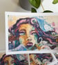 Woman Art Sticker - Original Art - Laptop and Planner Decor - Image 2