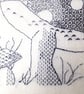 Fairy Toadstool Blackwork Embroidery Kit - Image 3