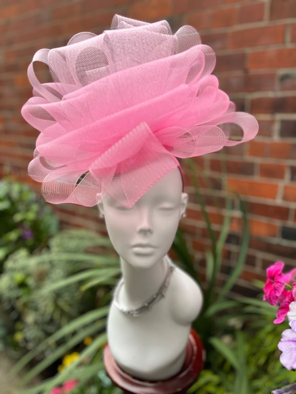 Pink Crinoline,Hat for the Races, Hats for Ascot, Special Occasion Hats