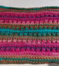 Handknit Vegan Chunky Circular Cowl Bright Multi - Image 7