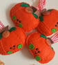 Halloween 'Pumpkin' hanging decoration hand sewn in wool blend felt.  - Image 2