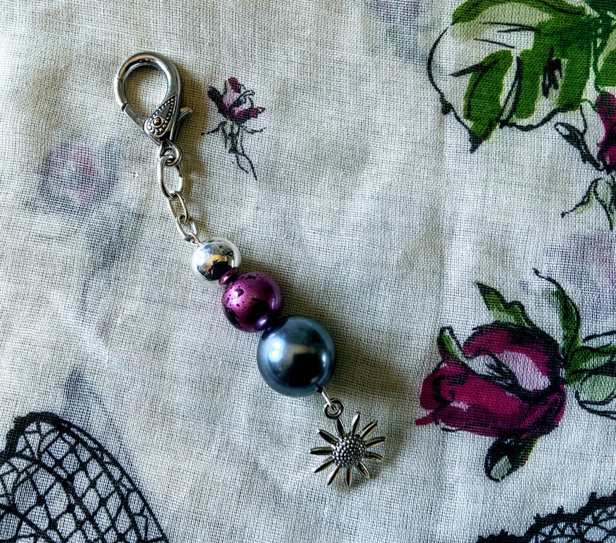 Sunflower & Bauble Bag Charm