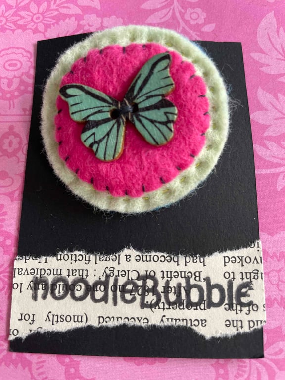 Pretty Butterfly Felt brooch 