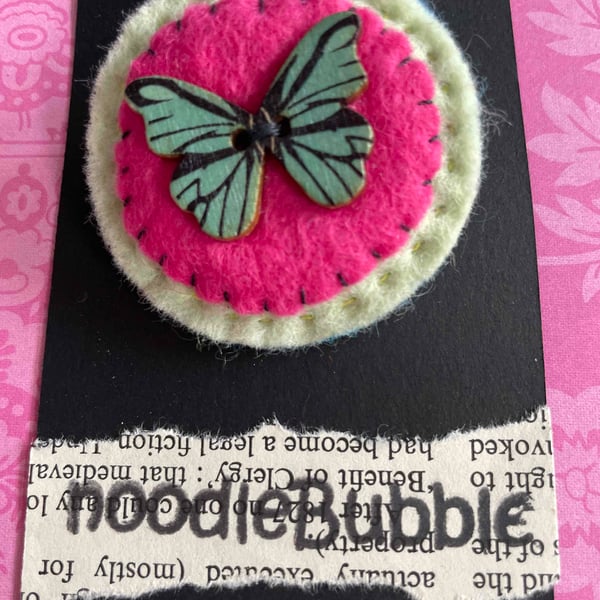 Pretty Butterfly Felt brooch 