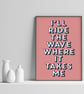 Release Lyric Poster Print - Retro Typography Wall Art - Image 2