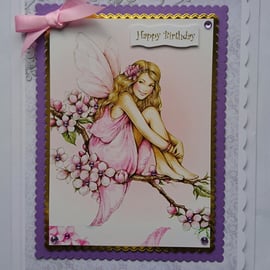 Fairy Card Happy Birthday Fairy Wings Girl Teenager Young Woman