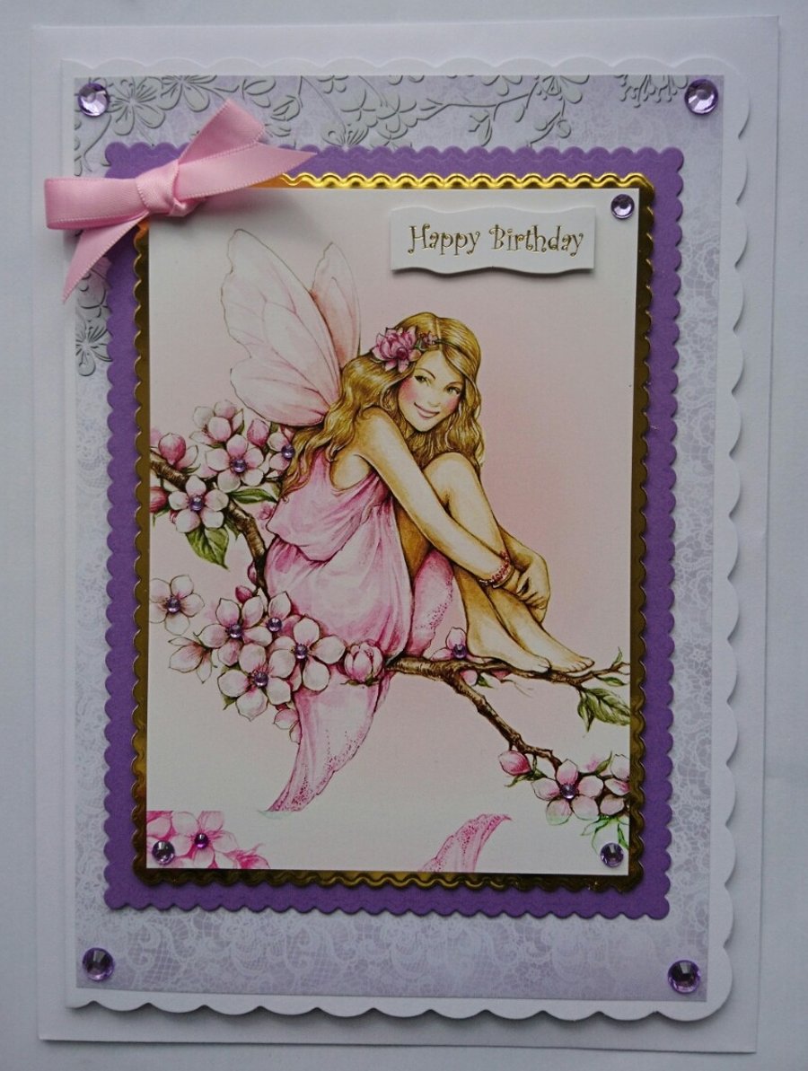 Fairy Card Happy Birthday Fairy Wings Girl Teenager Young Woman
